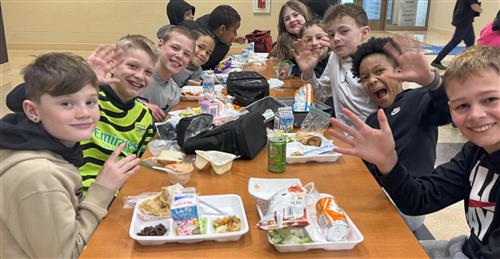 Students Eating lunch
